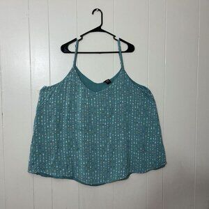TORRID CAMISOLE BLOUSE WOMENS GREEN ARROWS SIZE 3